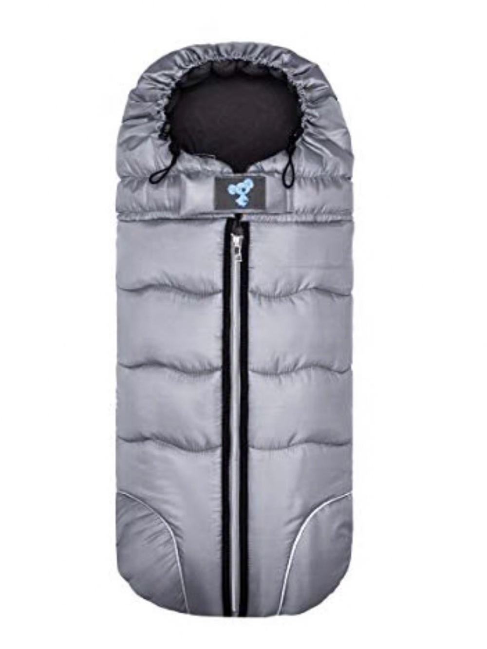 Kids Gray Puffer Sleeping Bag  stroller